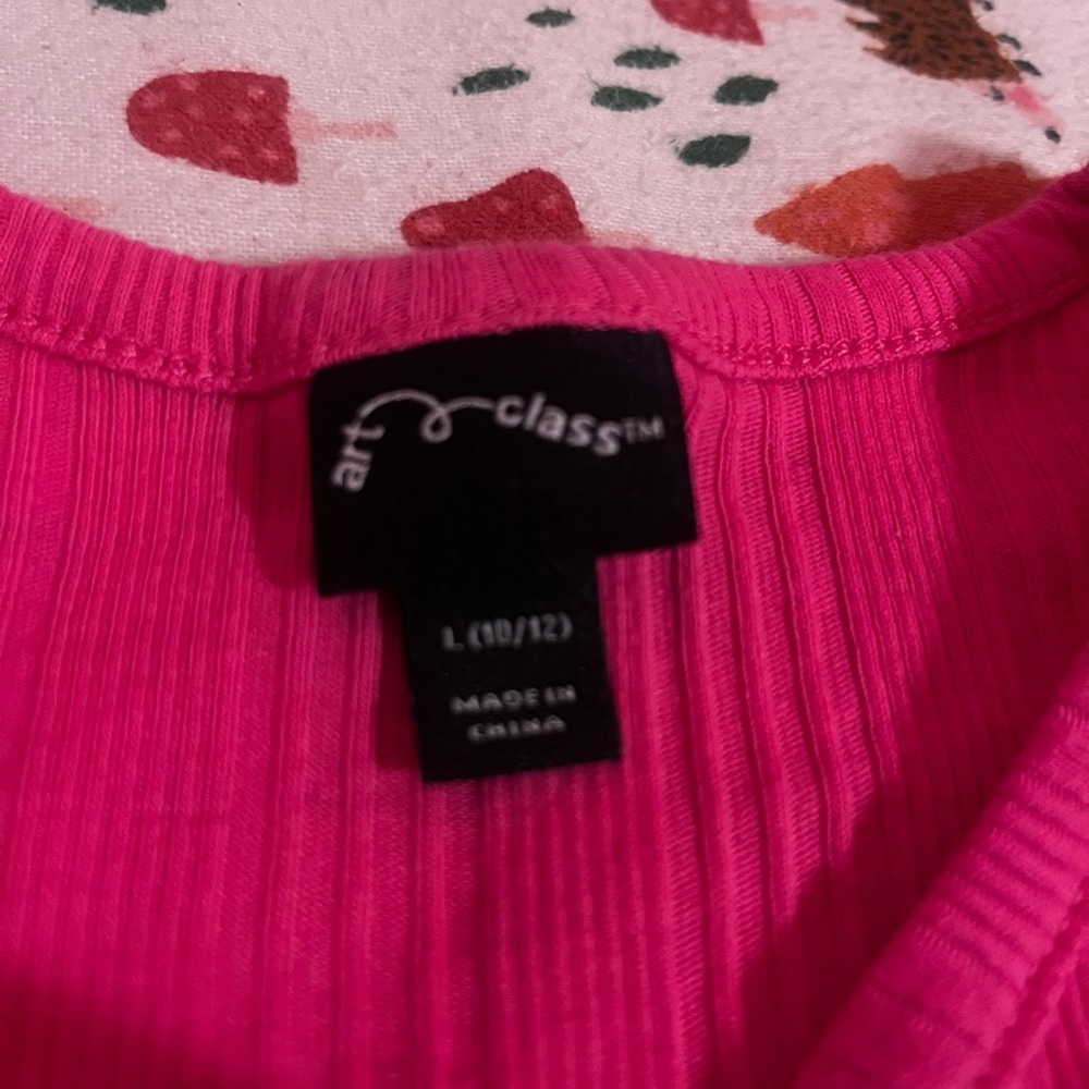 Pink Ribbed V-Neck Top - Picture 2 of 3